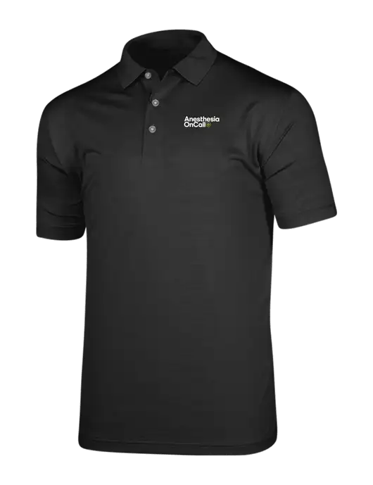 Callaway Vibrant Black Ventilated Polo w/Anesthesia OnCall Logo
