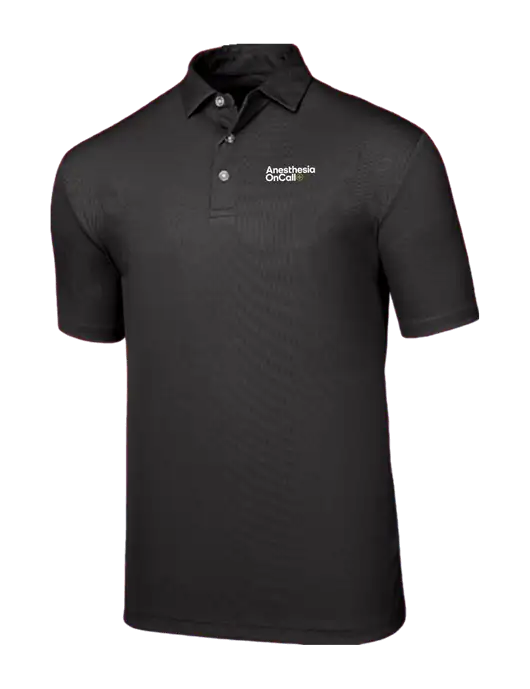 Callaway Birdseye Black Polo w/Anesthesia OnCall Logo