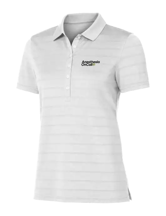 Callaway Womens Bright White Ventilated Polo w/Anesthesia OnCall Logo