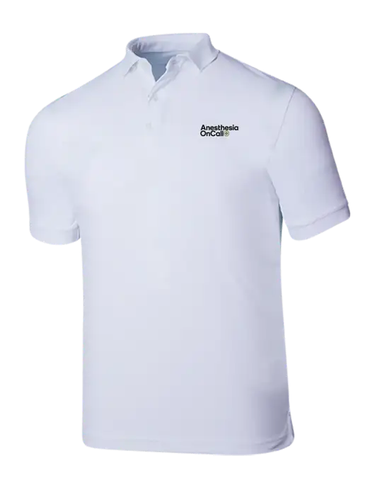 Callaway Ottoman Bright White Polo w/Anesthesia OnCall Logo
