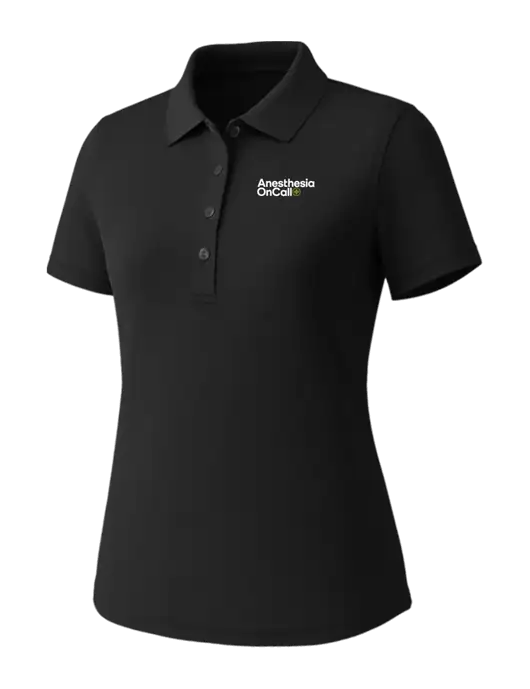 Callaway Womens Core Black Performance Polo w/Anesthesia OnCall Logo