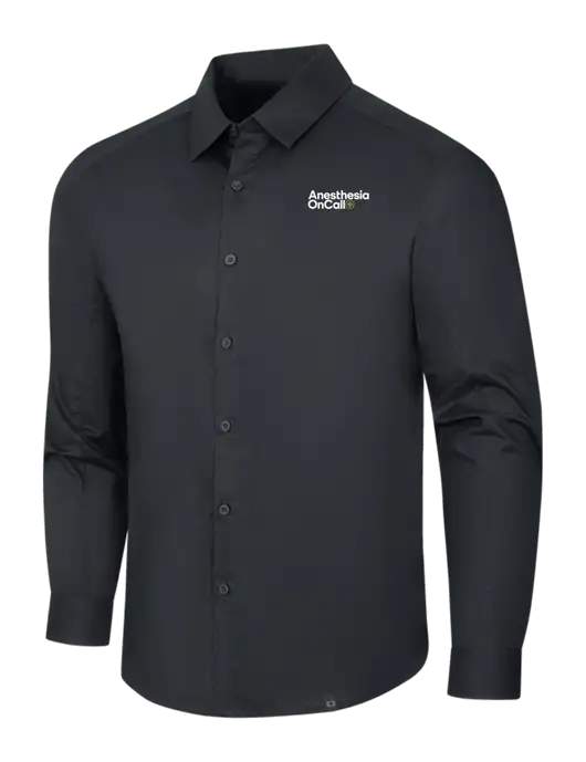OGIO Black Commuter Woven Shirt w/Anesthesia OnCall Logo