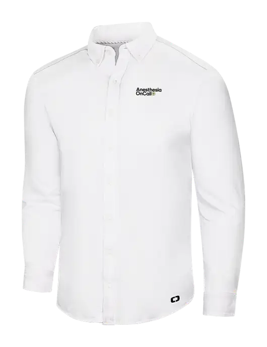 OGIO Bright White Modern Code Stretch Button-Up Shirt w/Anesthesia OnCall Logo