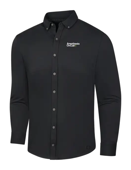 OGIO Blacktop Modern Code Stretch Button-Up Shirt w/Anesthesia OnCall Logo