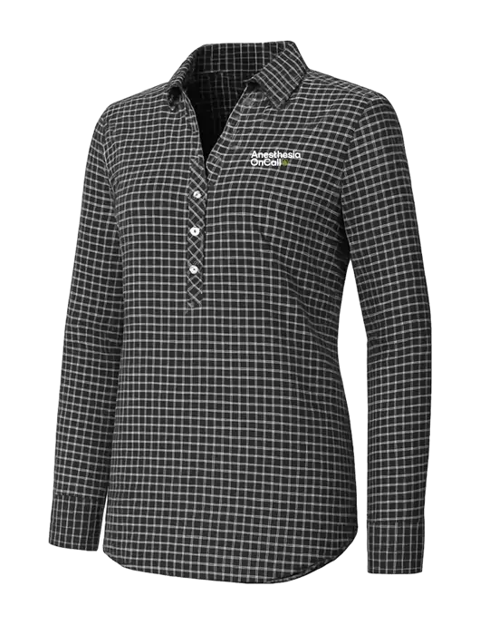 Womens Dark Grey/White City Stretch Shirt w/Anesthesia OnCall Logo