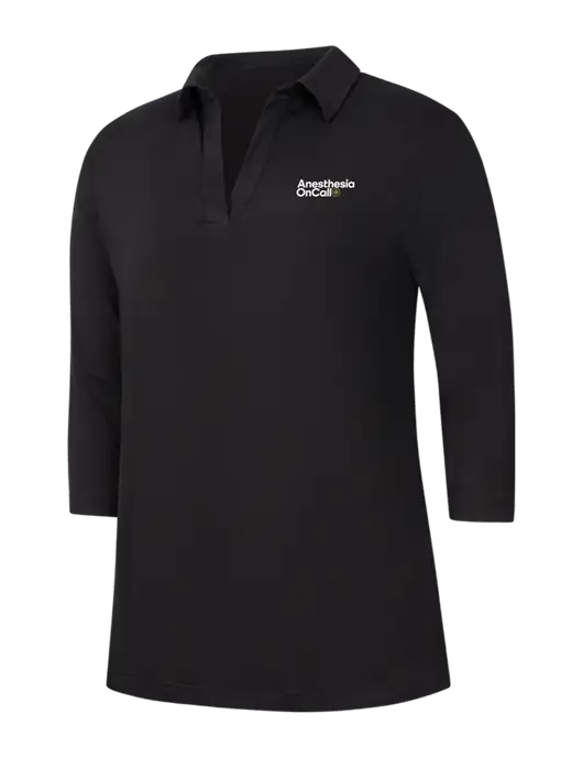 Womens Black Luxe Knit Tunic w/Anesthesia OnCall Logo