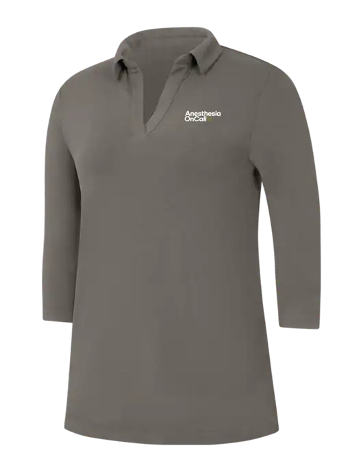 Womens Dark Grey Luxe Knit Tunic w/Anesthesia OnCall Logo