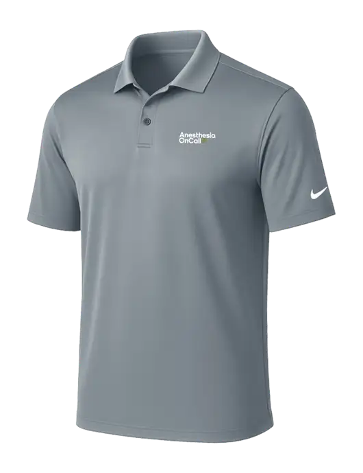 NIKE Medium Grey Victory Solid Polo w/Anesthesia OnCall Logo