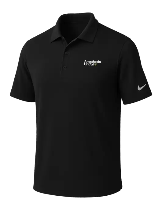 NIKE Black Dri-Fit Micro Pique Polo w/Anesthesia OnCall Logo