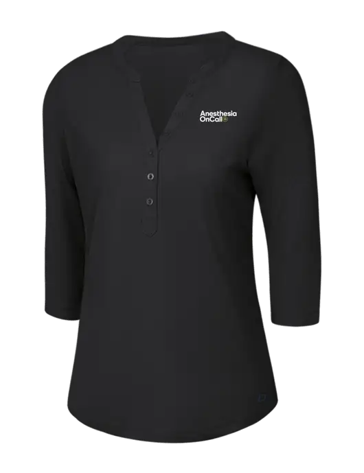 OGIO Blacktop Jewel Henley w/Anesthesia OnCall Logo
