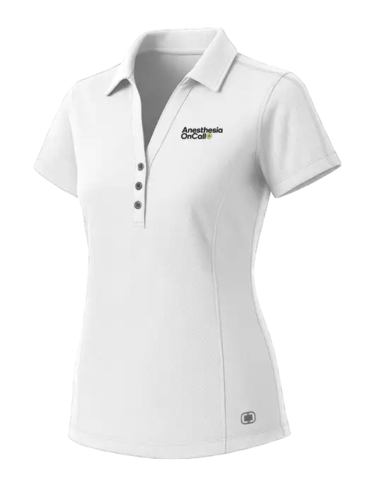 OGIO Womens White ONYX Polo w/Anesthesia OnCall Logo