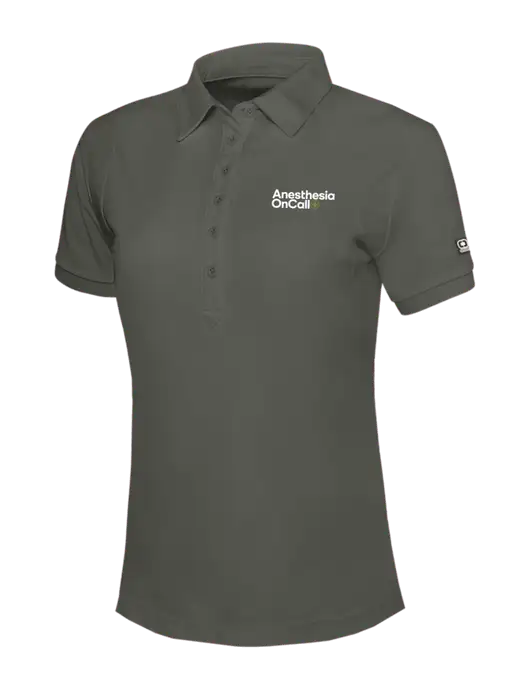 OGIO Womens Medium Grey Jewel Polo w/Anesthesia OnCall Logo