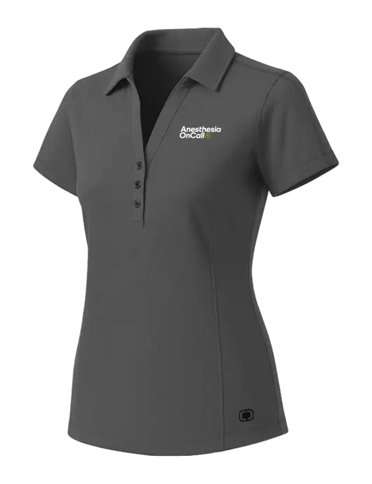 OGIO Womens Medium Grey ONYX Polo w/Anesthesia OnCall Logo