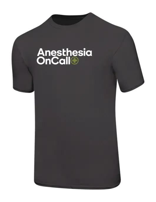 Ring Spun Charcoal 4.5 oz T-Shirt w/Anesthesia OnCall Logo