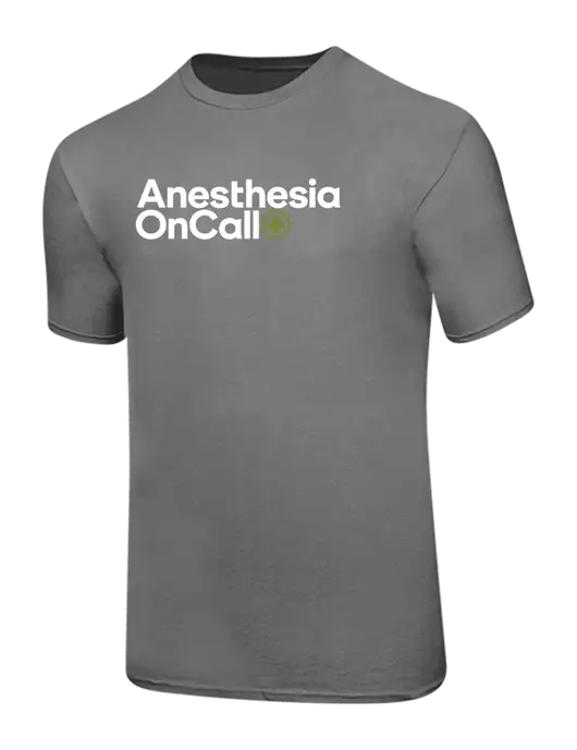 Ring Spun Medium Grey 4.5 oz T-Shirt w/Anesthesia OnCall Logo