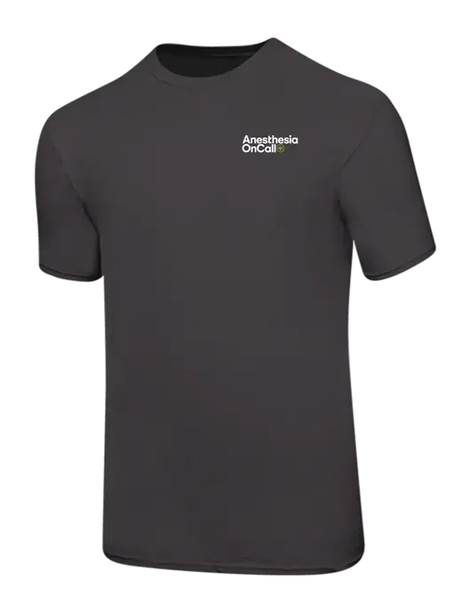 Ring Spun Charcoal 4.5 oz T-Shirt w/Anesthesia OnCall Logo