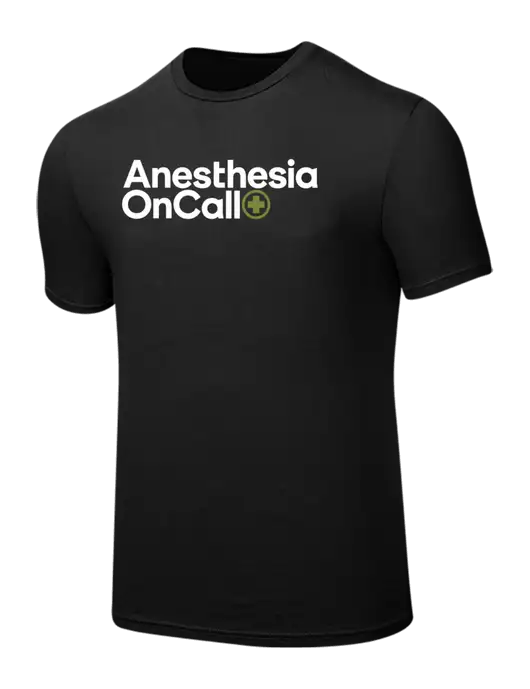 Seriously Soft Black T-Shirt w/Anesthesia OnCall Logo