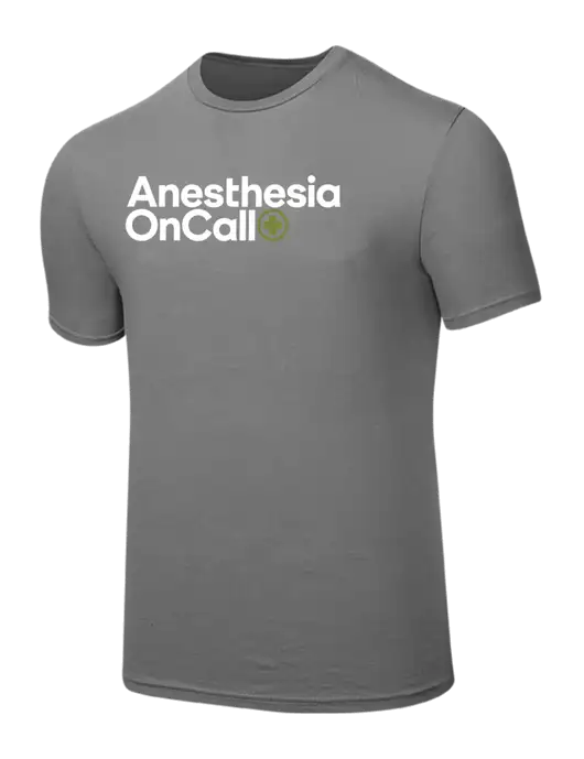 Seriously Soft Medium Grey T-Shirt w/Anesthesia OnCall Logo