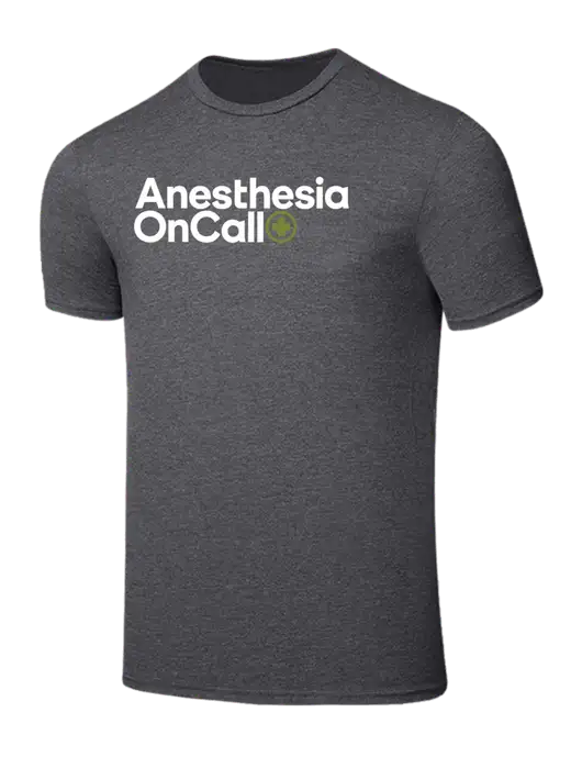 Seriously Soft Heathered Charcoal T-Shirt w/Anesthesia OnCall Logo