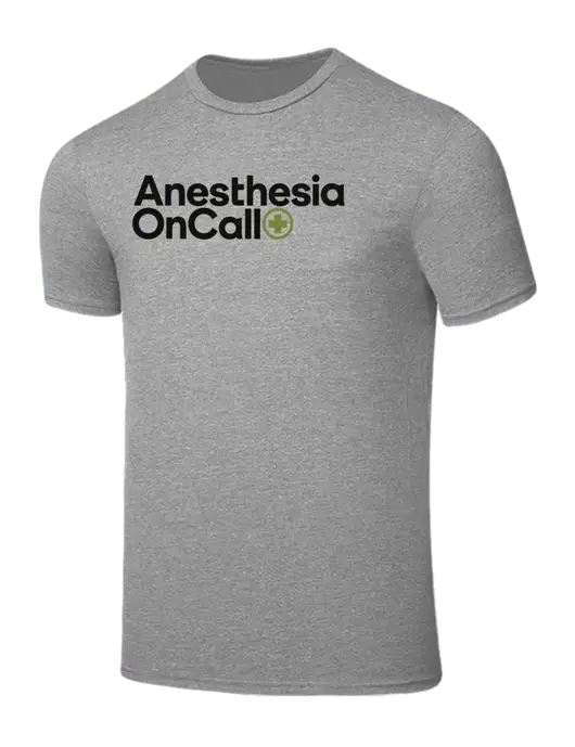 Seriously Soft Light Heather Grey T-Shirt w/Anesthesia OnCall Logo
