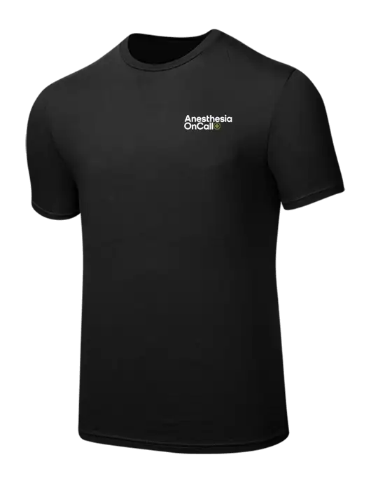 Seriously Soft Black T-Shirt w/Anesthesia OnCall Logo