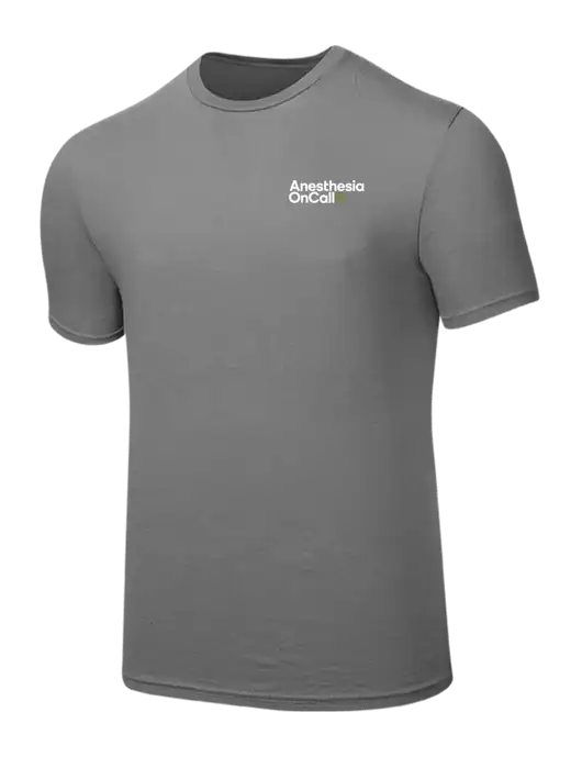 Seriously Soft Medium Grey T-Shirt w/Anesthesia OnCall Logo