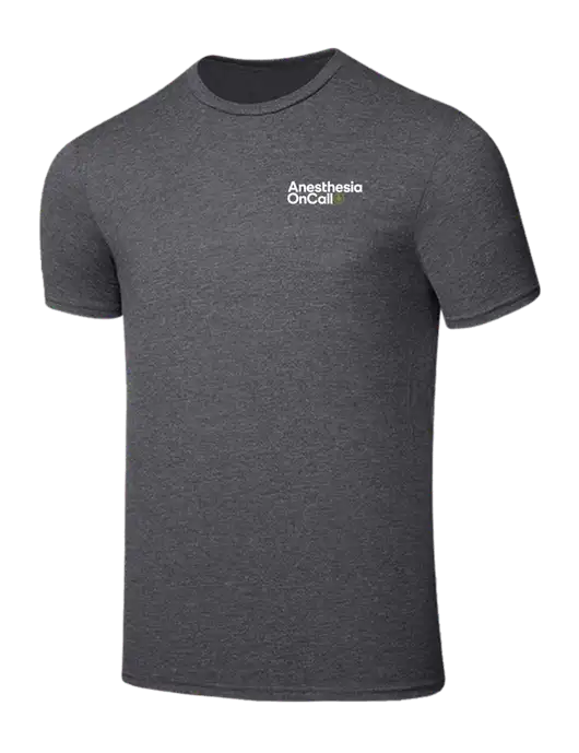 Seriously Soft Heathered Charcoal T-Shirt w/Anesthesia OnCall Logo