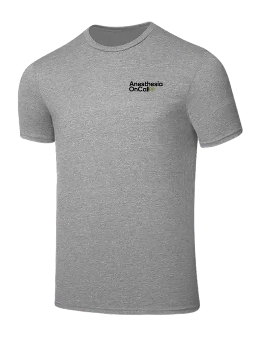 Seriously Soft Light Heather Grey T-Shirt w/Anesthesia OnCall Logo