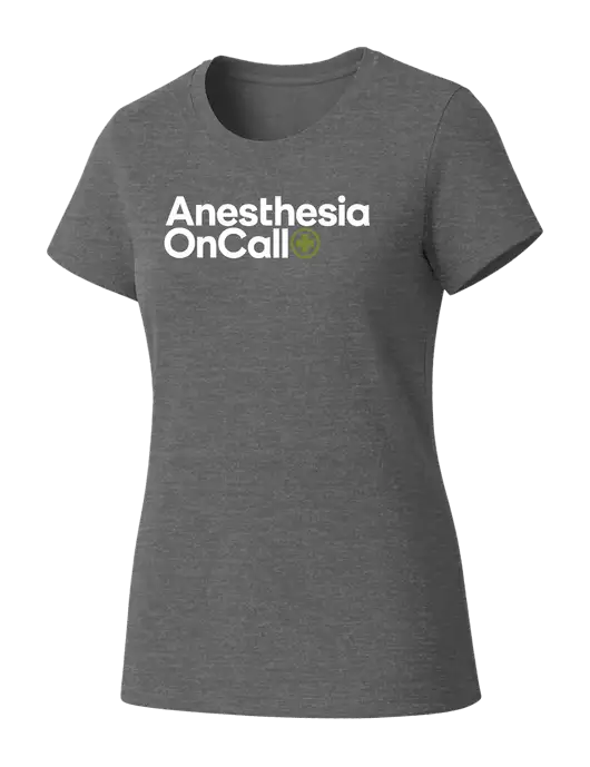Womens Seriously Soft Grey Frost T-Shirt w/Anesthesia OnCall Logo
