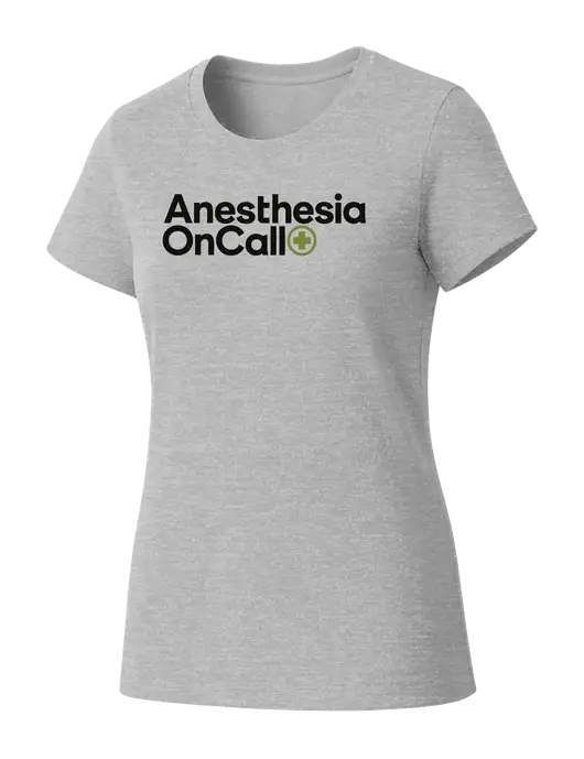 Womens Seriously Soft Light Heathered Grey T-Shirt w/Anesthesia OnCall Logo