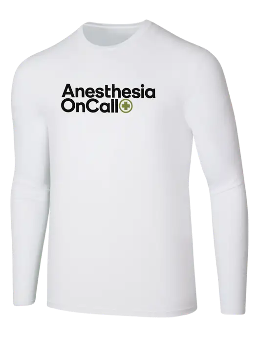 Seriously Soft White Long Sleeve T-Shirt w/Anesthesia OnCall Logo