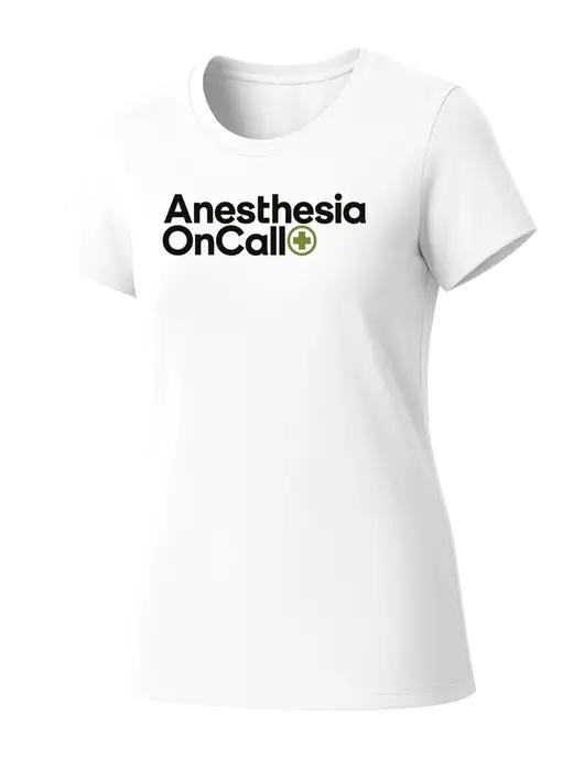 Womens Seriously Soft White T-Shirt w/Anesthesia OnCall Logo