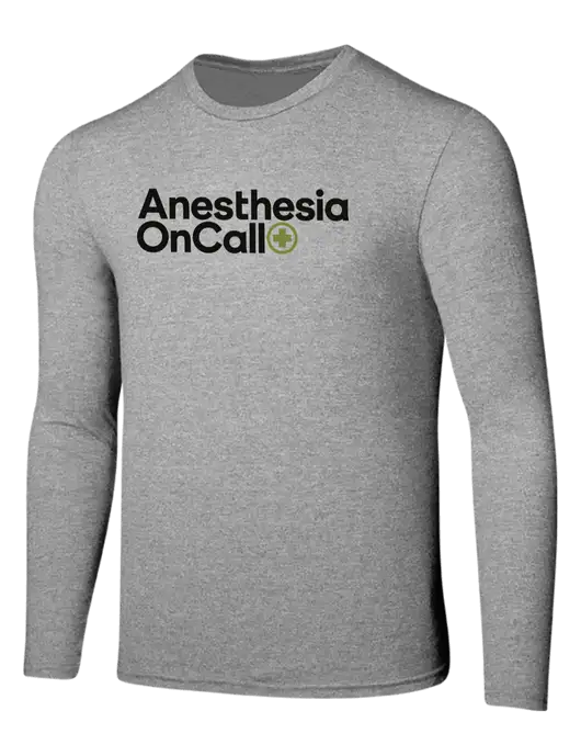 Seriously Soft Light Heathered Grey Long Sleeve T-Shirt w/Anesthesia OnCall Logo