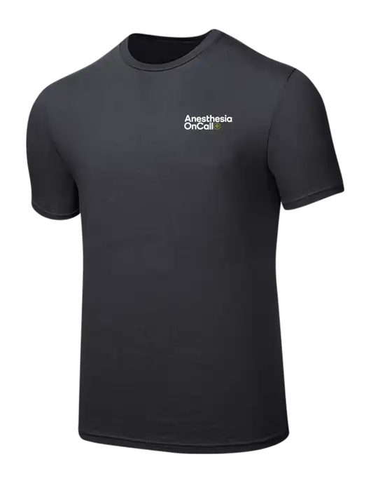 Seriously Soft Charcoal T-Shirt w/Anesthesia OnCall Logo