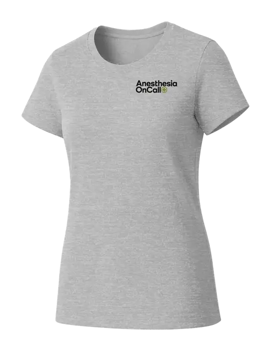Womens Seriously Soft Light Heathered Grey T-Shirt w/Anesthesia OnCall Logo