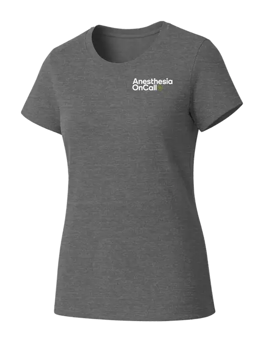Womens Seriously Soft Grey Frost T-Shirt w/Anesthesia OnCall Logo