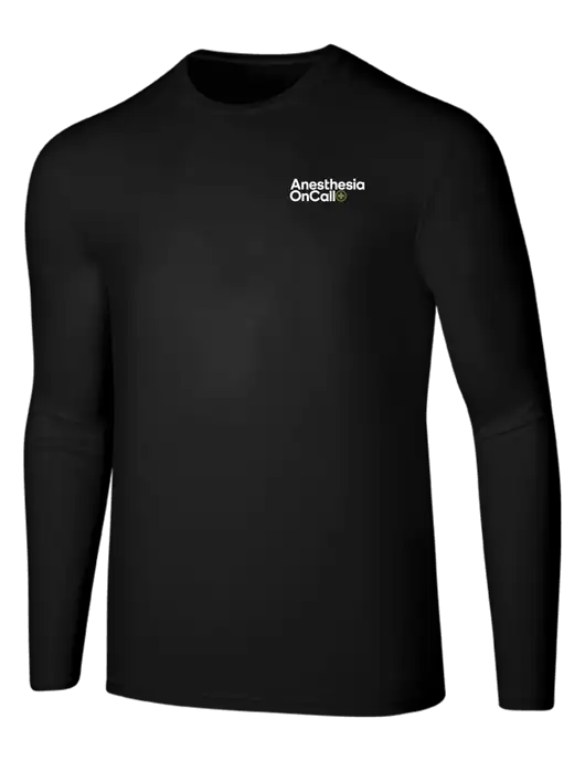 Seriously Soft Black Long Sleeve T-Shirt w/Anesthesia OnCall Logo