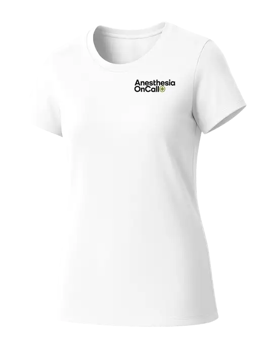 Womens Seriously Soft White T-Shirt w/Anesthesia OnCall Logo