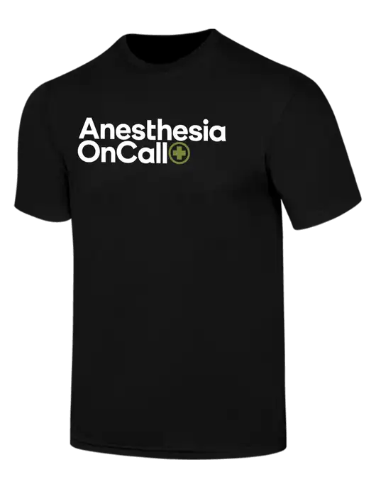 Simply Soft Black 4.5oz  Poly/Combed Ring Spun Cotton T-Shirt w/Anesthesia OnCall Logo