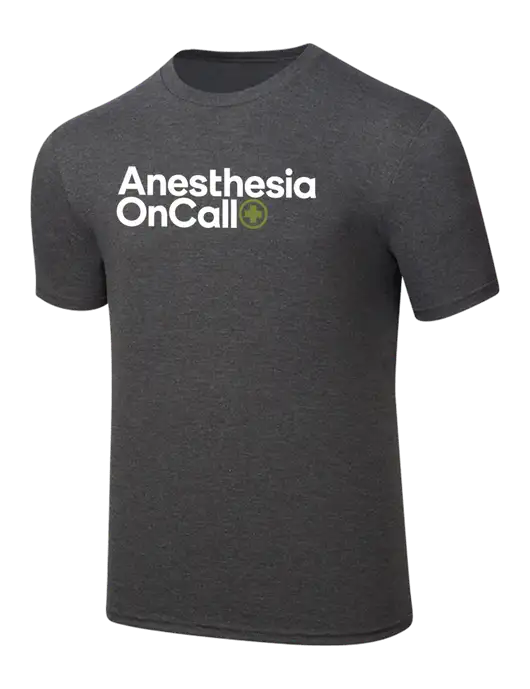 Simply Soft Heathered Charcoal 4.5oz  Poly/Combed Ring Spun Cotton T-Shirt w/Anesthesia OnCall Logo