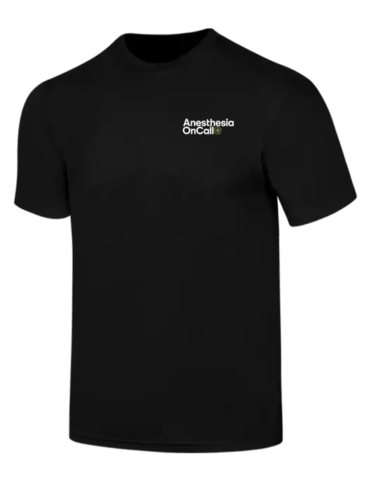 Simply Soft Black 4.5oz  Poly/Combed Ring Spun Cotton T-Shirt w/Anesthesia OnCall Logo