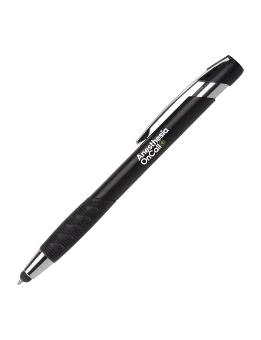 Alize Black Stylus Black Ink Pen w/Anesthesia OnCall Logo