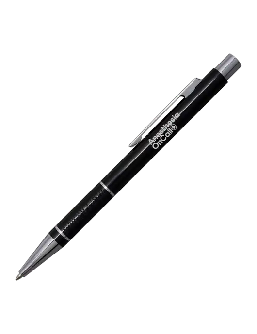 St George Black Pen - Blue Ink w/Anesthesia OnCall Logo