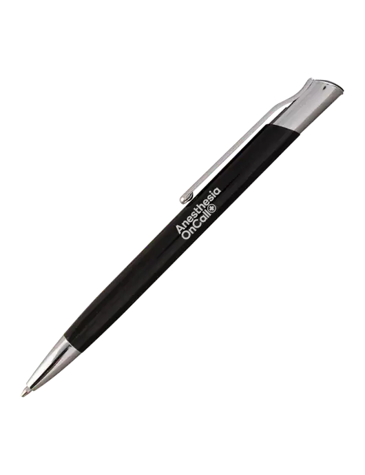 San Malo Black Pen - Black Ink w/Anesthesia OnCall Logo