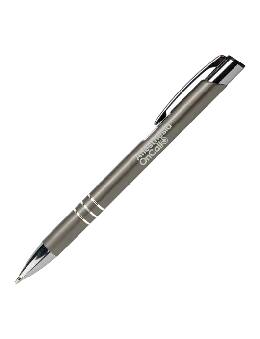 Laurent Gunmetal Pen - Black Ink w/Anesthesia OnCall Logo