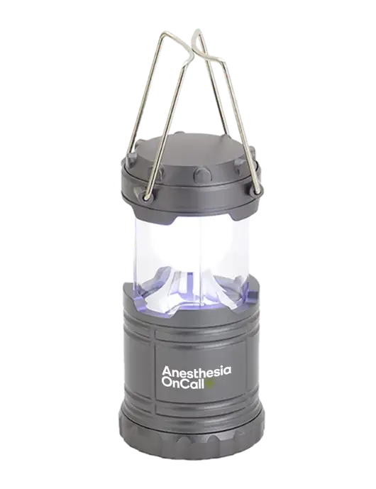 Gunmetal Mini Retro Lantern w/Anesthesia OnCall Logo