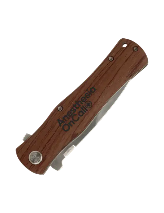 Wood Handle Knife w/Anesthesia OnCall Logo