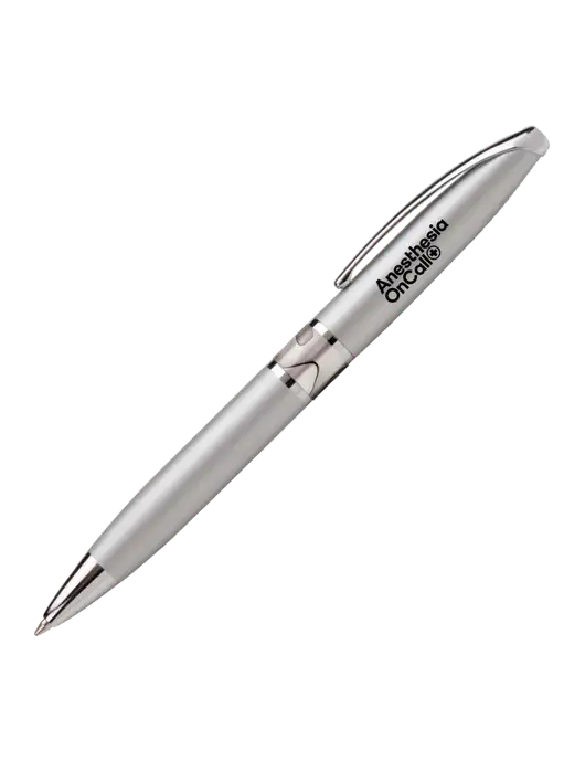 Illusion Silver Pen - Black Ink w/Anesthesia OnCall Logo