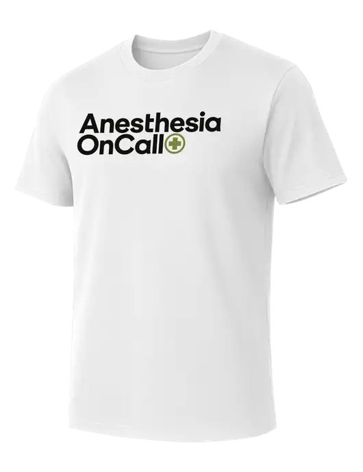 Allmade Bright White Organic Cotton Tee w/Anesthesia OnCall Logo