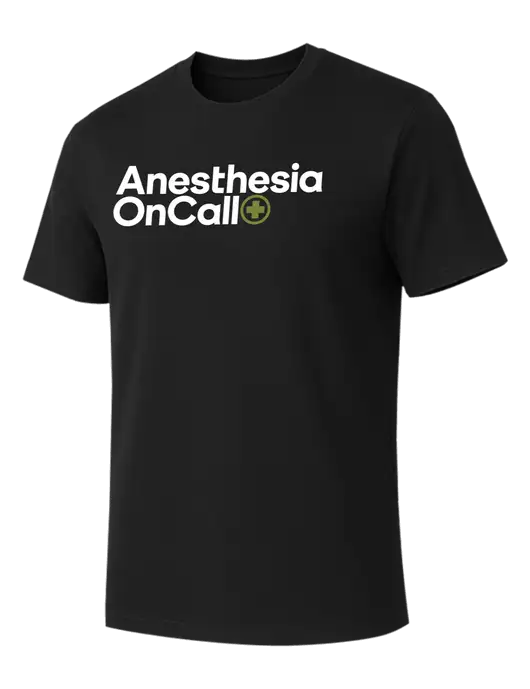 Allmade Deep Black Organic Cotton Tee w/Anesthesia OnCall Logo